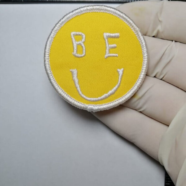 BE YOU & SMILE PATCH: Put on backpacks, hats, jeans, jackets and remember!