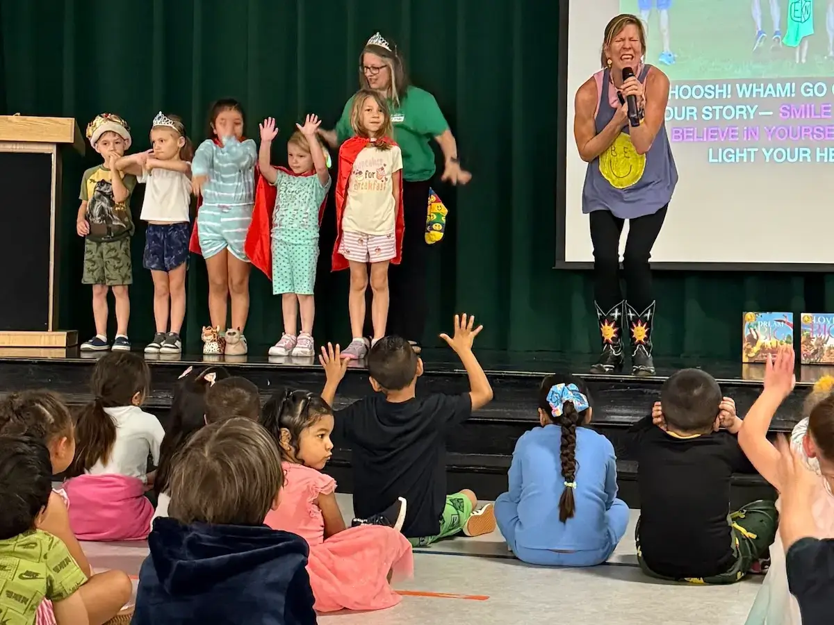 Children's Book author Kat Kronenberg at a School Visit - Colorado